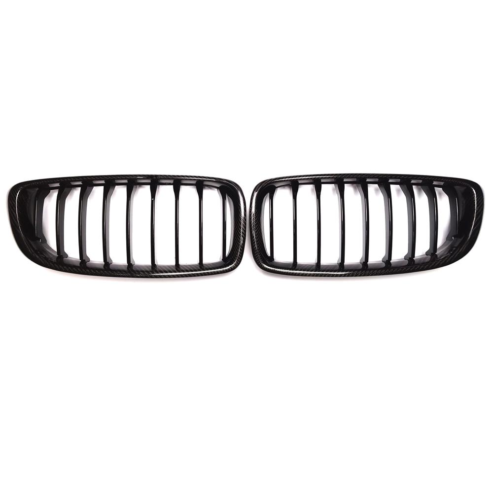 F32 Real Carbon Fiber Front Kidney Grille Mesh For BMW 4 Series F32 F33 F36 M3 F80 M4 F82 F83 Sedan Coupe Cabriolet 2014-2020 Carbon Fiber