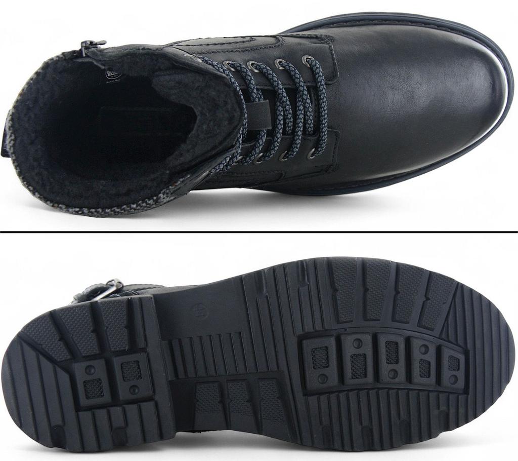 DOCKERS by Gerli Boots - Herren Winter Stiefel Gefüttert Leder Schwarz 51GL102-140100 ORIGINAL