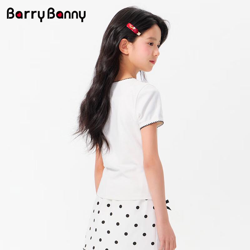 BARRY BANNY Girls' Cat Print Short Sleeve T-Shirt