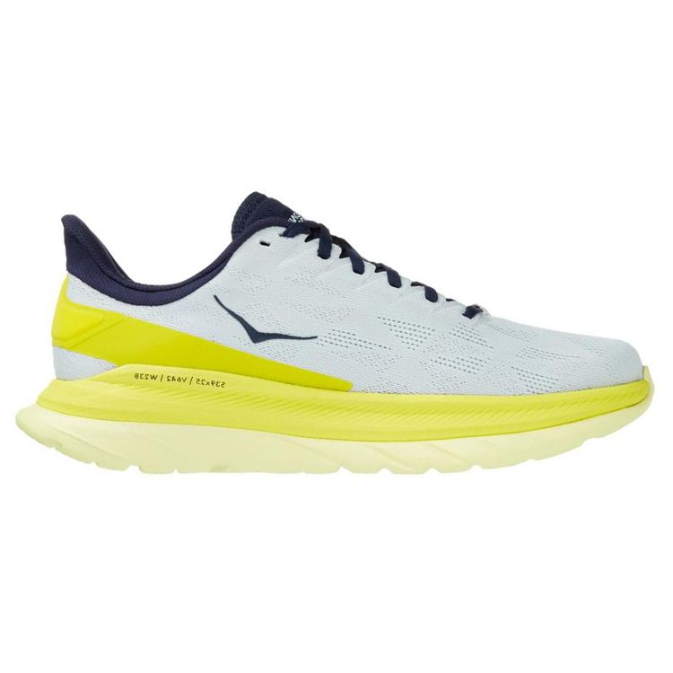 HOKA Mach 4 Blue Flower Citrus Men Sneakers White 1113528-BFCT
