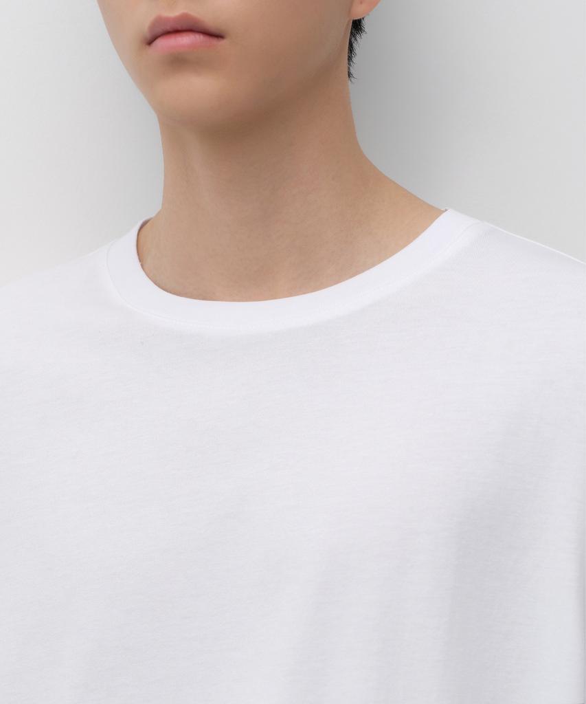 Musinsa Standard Cr Layered Hem Long Sleeve T-Shirt [White]