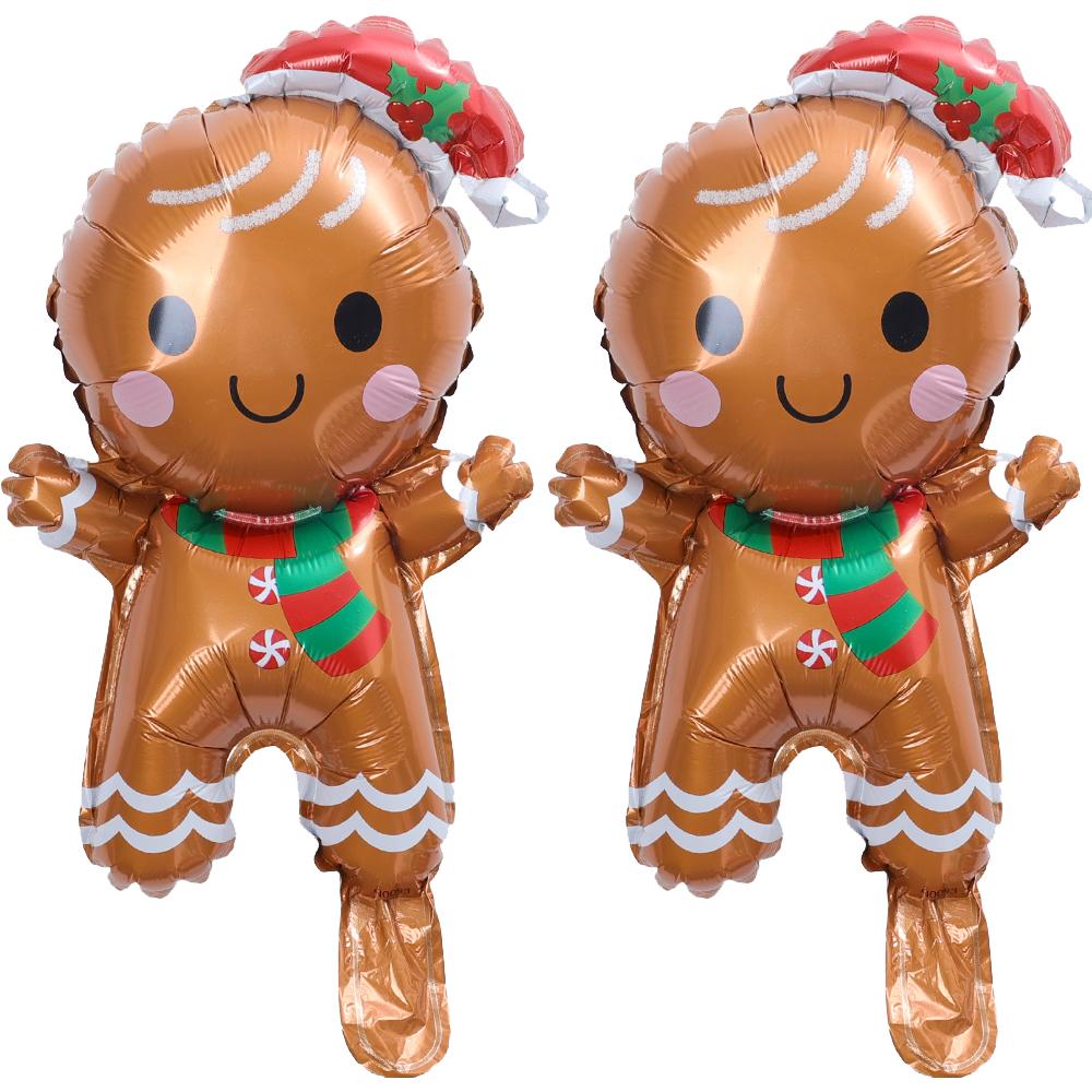 

20-1Pcs Christmas Balloon Stick Cake Man Gingerbread Christmas Tree Santa Claus Shape Home Party Decoration Balloon Supplies 1PC