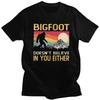 Custom Bigfoot Doesnt Believe In You Either T Shirts Men 100% Cotton Tee Tops Tshirt Short Sleeve T-shirt - Men's Summer Cott...