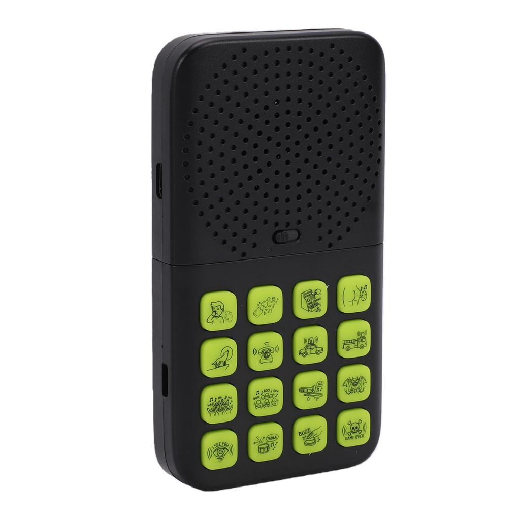 Sound Effects Machine 16 Funny Sounds Rechargeable Split Remote Control Prank Noise Maker Toy Black