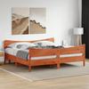 VidaXL Bed Frames and Headboards, Double Bed with Slatted Base, Adult Bedroom Bed, Modern, Wax Brown 180x200 Cm 3216374