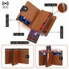 Pu Leather Credit Card Holder Luxury Id Cardholders Pop Up Metal Mini Minimalist Wallet for Women Men Coin Purse  Badge Holder
