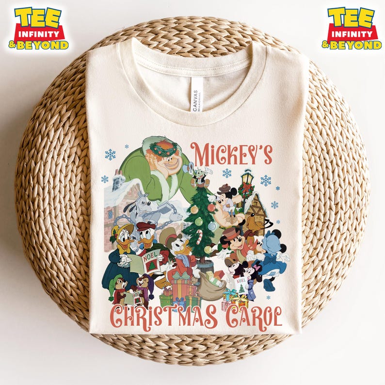 Retro Mickey s Christmas Carol Sweatshirt, Mickey And Friends Merry Christmas Shirt, Family Holiday Trip Shirt, Disney Christmas Party Shirt 100