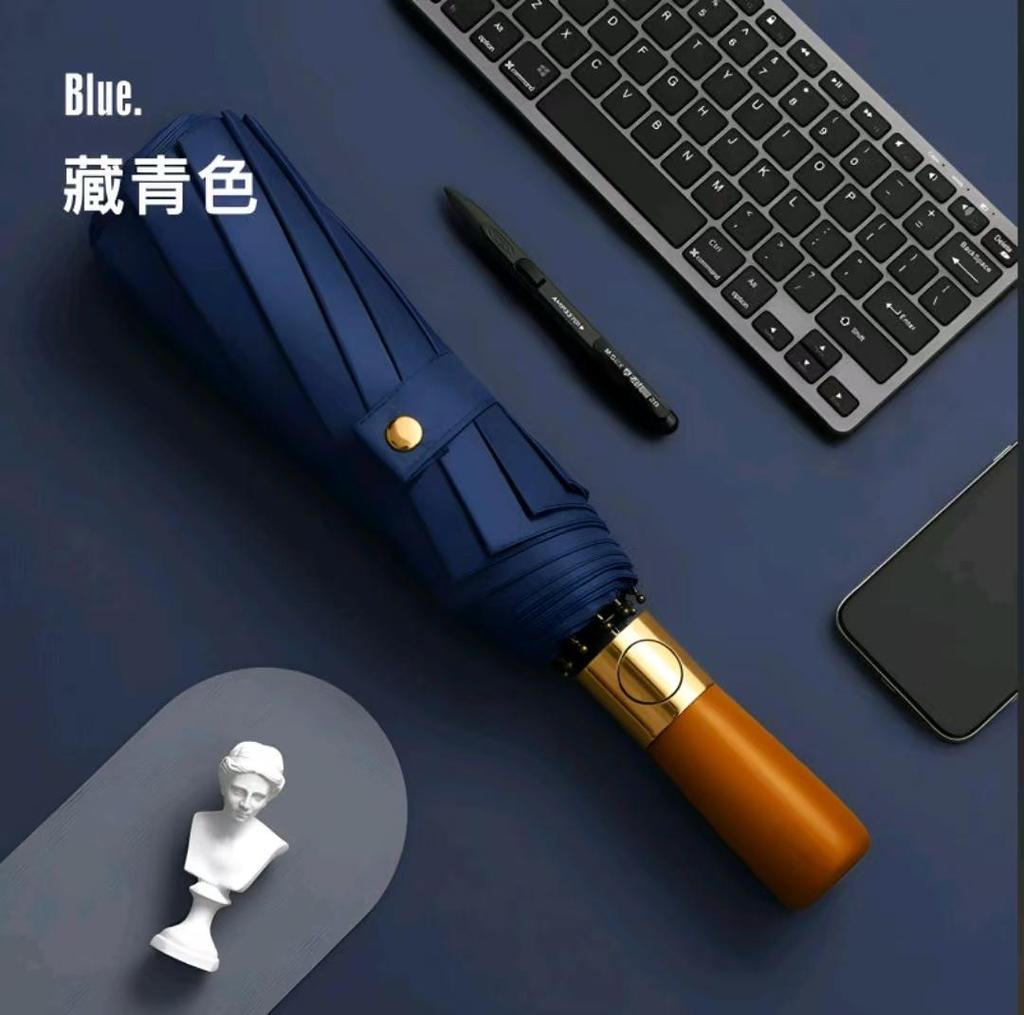 Men's Business 3-Fold Auto Folding Reinforced Windproof Umbrella