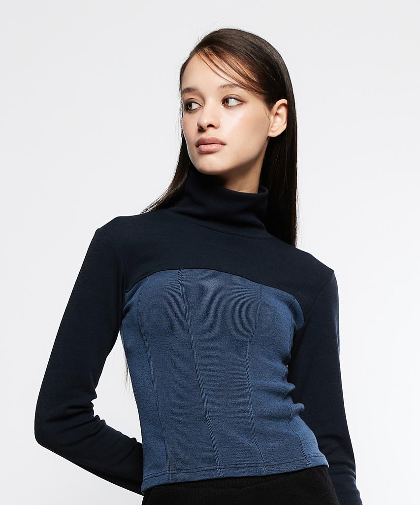 LARTIGENT L7 Corset T-Shirt(Navy)
