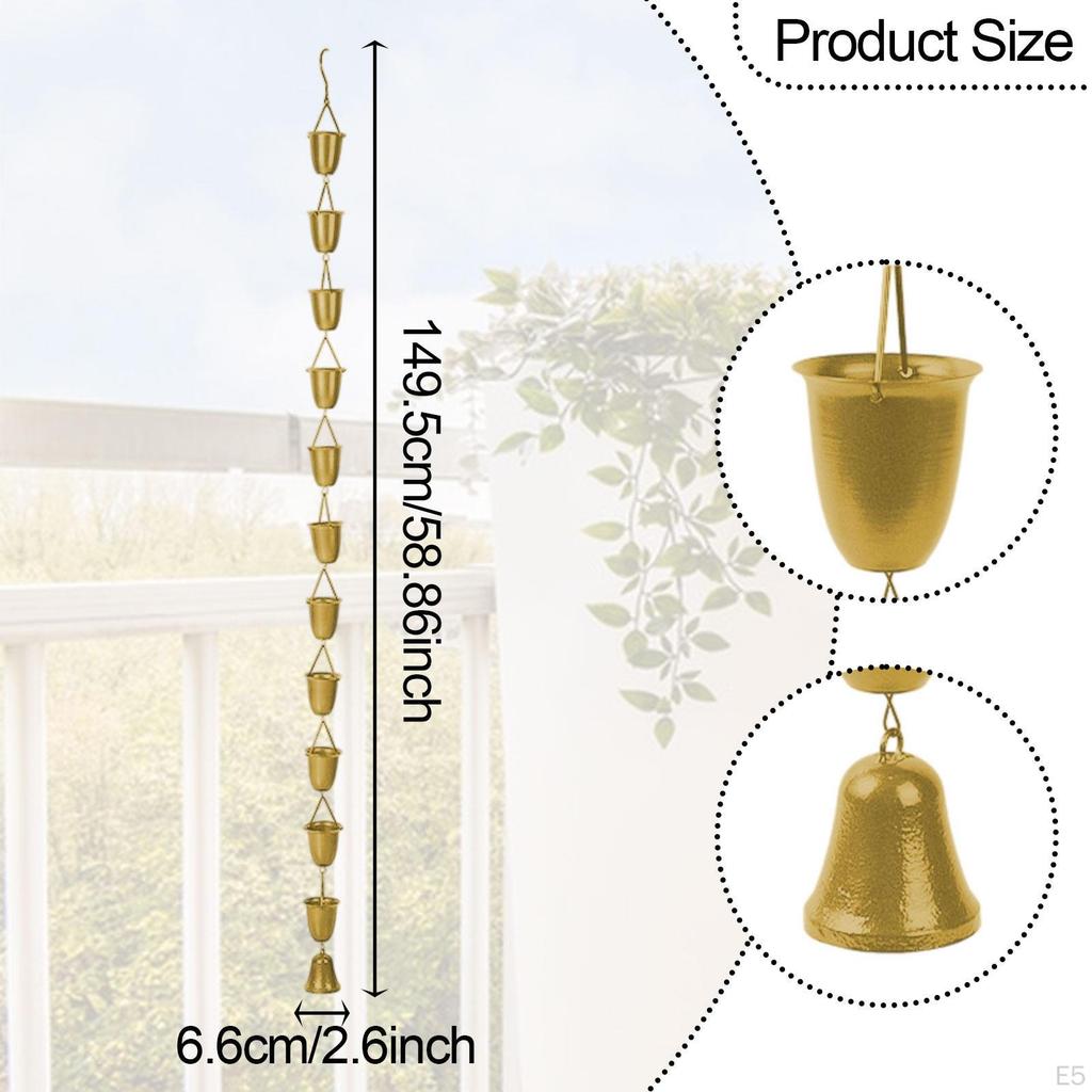 Coffee Cup Rain Chain Water Drain for Gutters In The Garden