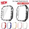 Glass+Diamond Cover For Apple Watch Case 46mm 42mm Bling Bumper Protector for iWatch Series 11 10 46 42mm Watch Case