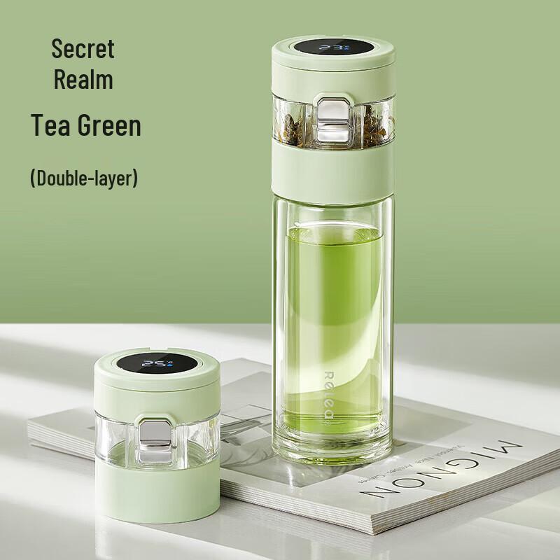 RELEA Smart Tea Infuser Double-Wall Glass Cup