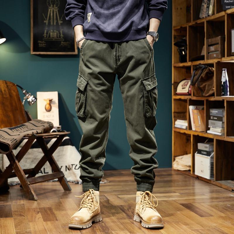 Fleece Overalls Trousers Casual Pants New Versatile High Arcade Can Outdoor Retro Style Men's Clothing
