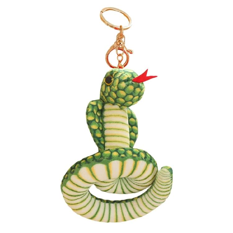 Handmade Lovely Snake Plush Keychain Charm Pendant Craft with Sturdy PP Cotton for Soft and Comfortable Feel Use