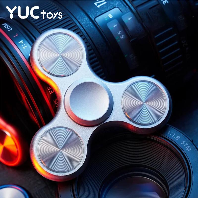 Aluminum Alloy Hand Spinner Edc Heptagonal Electroplate Hybrid Autism Adhd Kid Toy Finger Gyro Metal Bearing Relieve Stress Gift