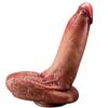 Meat Bully Doppelter Flüssigsilikon-Künstlicher Penis-Makeup Weiblicher Masturbator Dicker langer Urlaubspenis Sexuelle Bedarfsartikel für Erwachsene