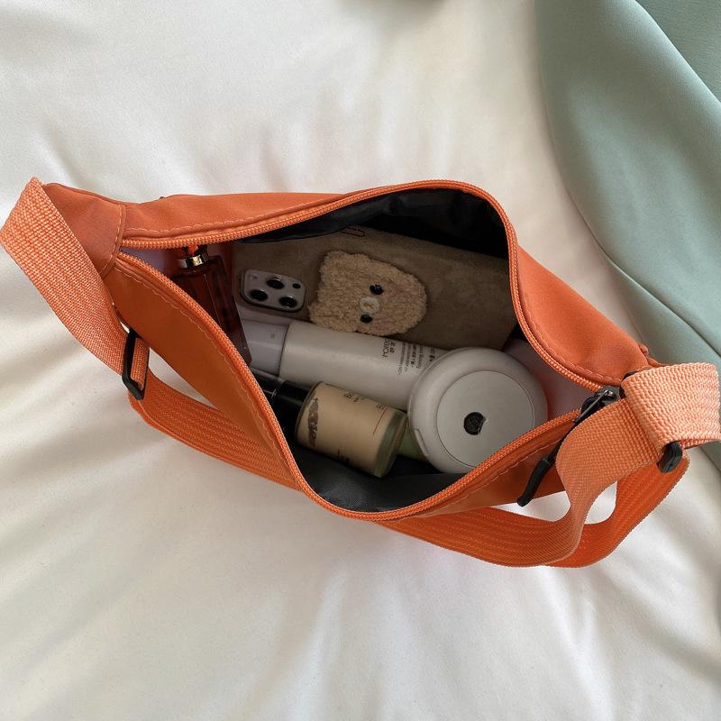 Nylon Crossbody Bag Women's New Style Dumpling Bag Lightweight Underarm Bag Simple Single Shoulder Canvas Bag