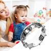 8inch Tambourine Handbell Hand Drum with Double Row Jingles Musical Percussion Instrument