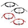 Blue Evil's Eye Bracelet Good Lucky String Braided Wrist Chain Adjustable Charm Bangle for Couples Lover Lady & Girls