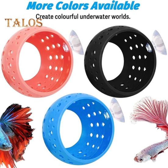 Betta Fish Tunnel Toy Aquarium Fish Hideout with Suction Cup Small Fish Hiding Resting Shelter Shrimp Cave for Fish Tank Decor