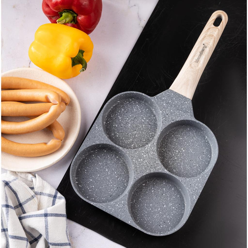 Patelnia marmurkowa 4 w 1 do naleśników jajek placków pancake 18cm SZARA KLAUSBERG KB-7822