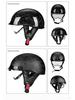 AD Carbon Fiber Retro 3C Certified Motorcycle Half Helmet for Men & Women
