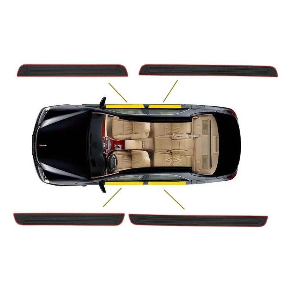 Car Styling Car Door Sill Stickers Rubber Anti-Scratch Car Door Sill Sticker  Decor Accessory