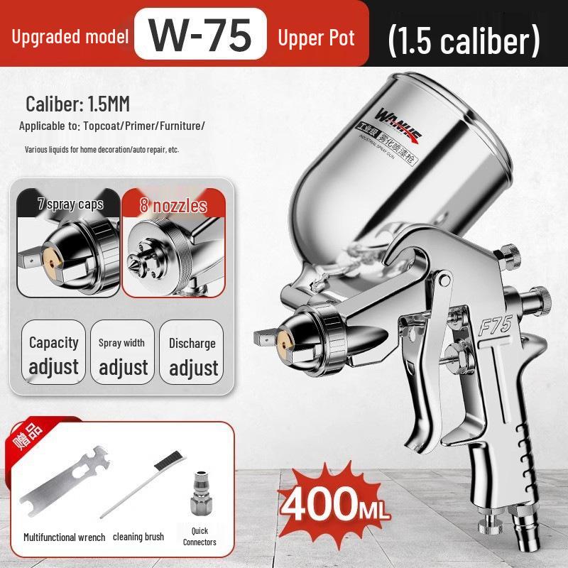 Wanhe Pneumatic Paint Spray Gun for Latex Paint and Auto Air Pump
