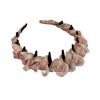 Women Headband Ribbon Decor Anti-slip Teeth Hair Hoop Versatile Bright