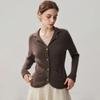 Women's Cashmere Lapel Cardigan - Soft, Versatile, Buttoned, Long Sleeve Jacket for Autumn/Winter
