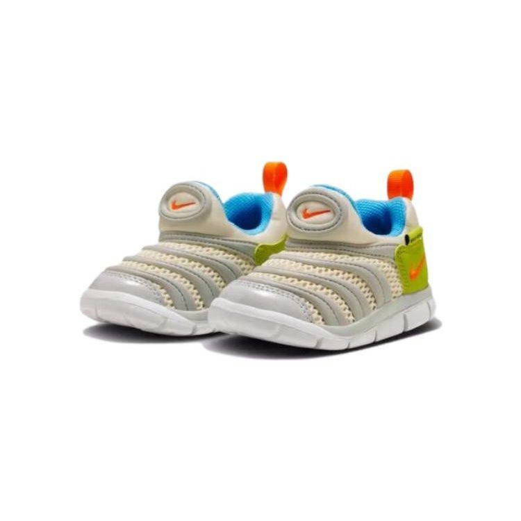 Nike Dynamo Free TD Synthetic Leather Slip Resistant Anti Kick Low top Baby & Toddler Shoes Gray Green FN3693-180