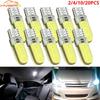 2/4/10pc T10 W5W COB LED Silicagel 194 Wedge Car Dome Reading Lamp Auto License Plate Bulb Side Marker Parking Turn Signal Light