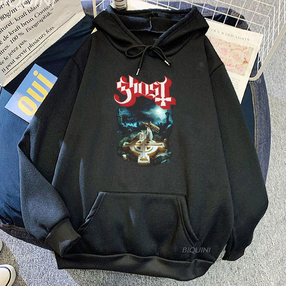 Men Clothes Ghost Rite Here Rite Now Hoodies Streetwear Long Sleeve Winter Hooded Rock Style Graphic Sweatshirt