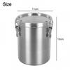 Stainless Steel Food Storage Canister Airtight Seal Anti Rust Easy To Clean