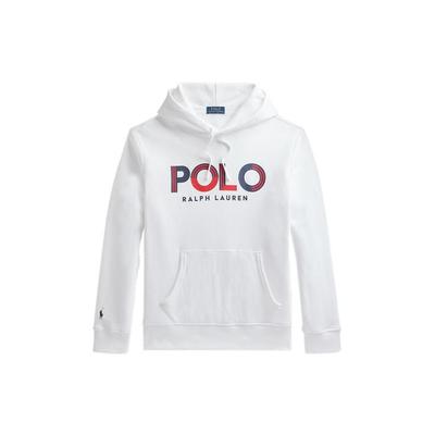 Polo Ralph Lauren Logo Print Crewneck Pullover Hoodie Men Hoodies White MNPOKNI16821937-100