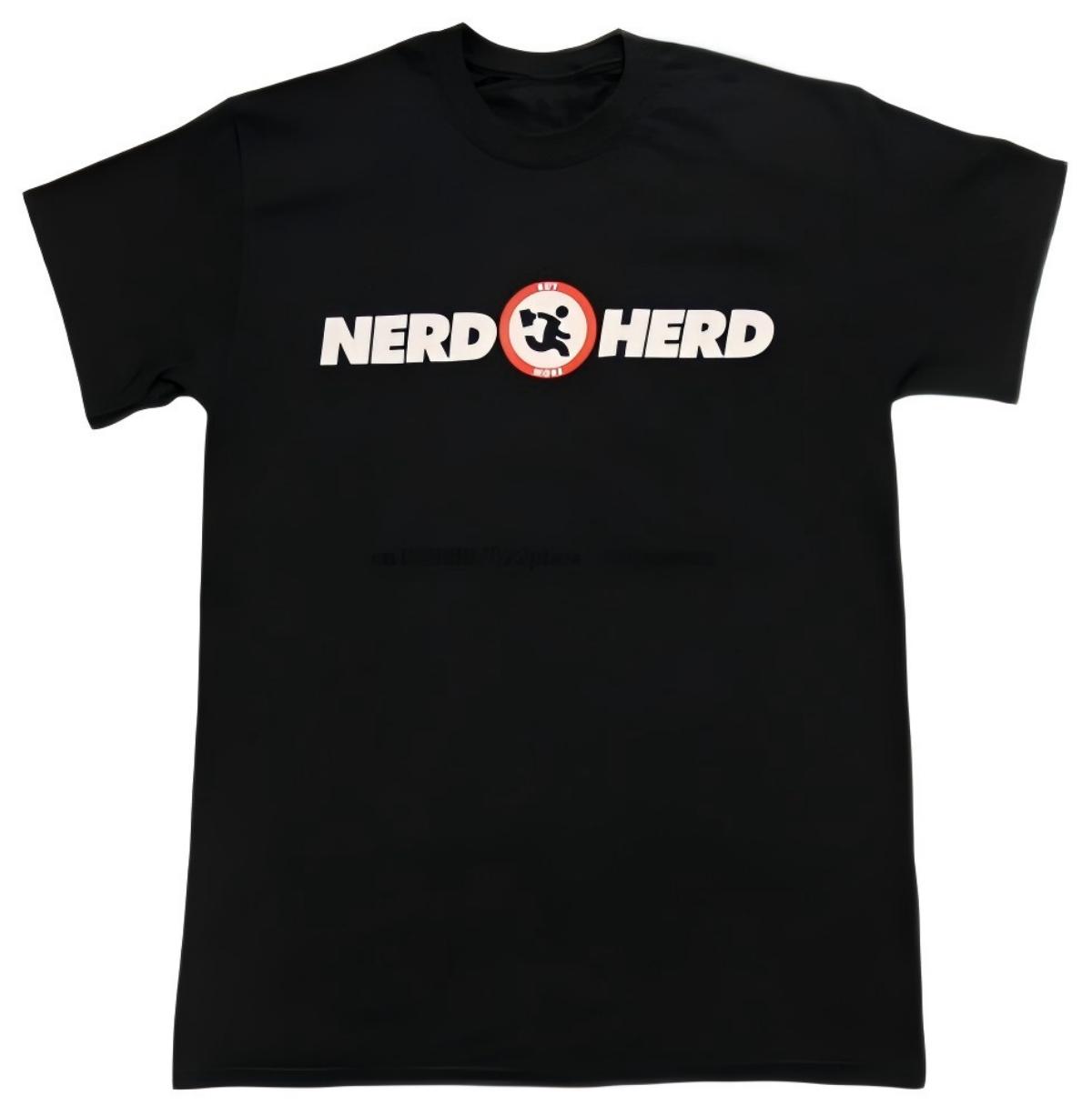 Nerd Herd Logo Black Casual T-Shirt S чёрный
