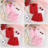 Baby Girl Summer Outfit Sweet Heart Pattern Children's Set Princess Style Sleeveless Vest Dress