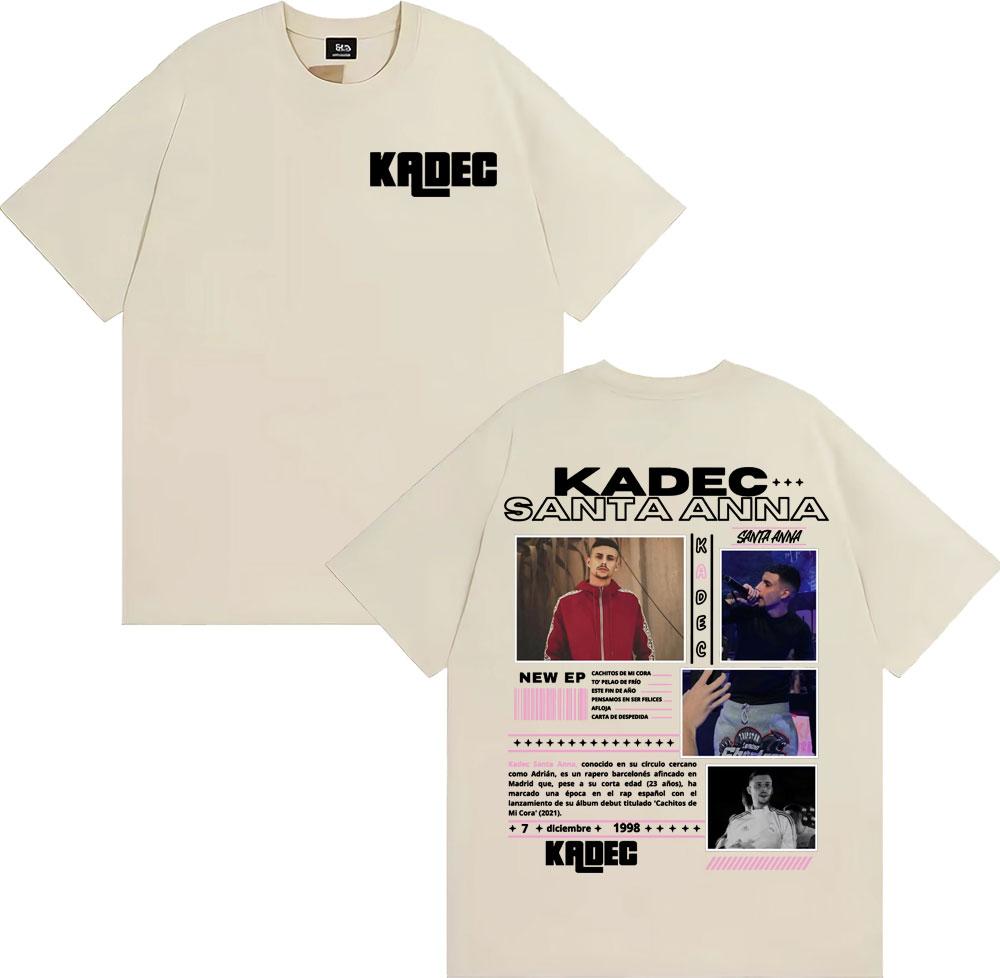 2025 Summer Rapper Kadec Santa Anna Tour Graphic Tshirt Men Retro Hiphop Fashion Tshirt Loose and Comfortable Oneck Tshirt
