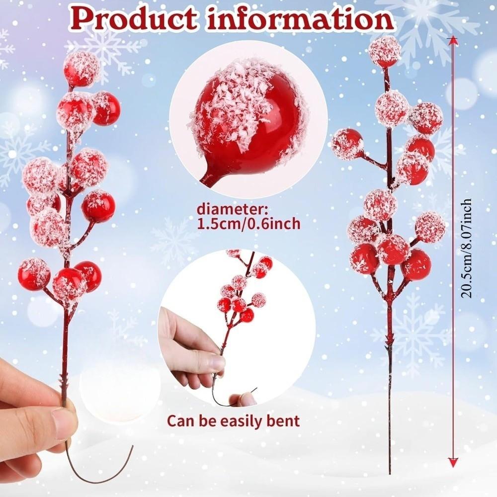 Rote Beeren Weihnachten Künstliche Kiefernzweige Grünzeug Blätter Künstliche Kiefer Heimdekoration