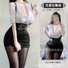 Lenjerie Sexy pentru Femei Mărime Mare Costum Sexy Secretară Cosplay Uniformă Profesor Seducție Geantă de Șold Set Sâni F152