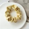 Shimmering Surface Solid Color Hair Ties Lustrous Fine Pleats High Density Elasticity Sophisticated Evening Wear Accessories
