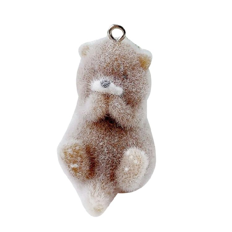 Charm Flocking Otters Pendant Multifuntional Phone Accessory Lovely Aesthetic Keychain Suitable for Woman and Girl