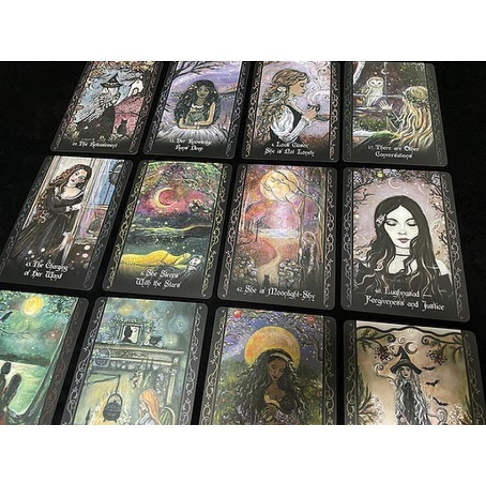 11*6,5 cm Oracolul vrăjitoarei solitare: Cunoștințe, înțelepciune și lumină pentru cărțile dvs. magice 45 buc