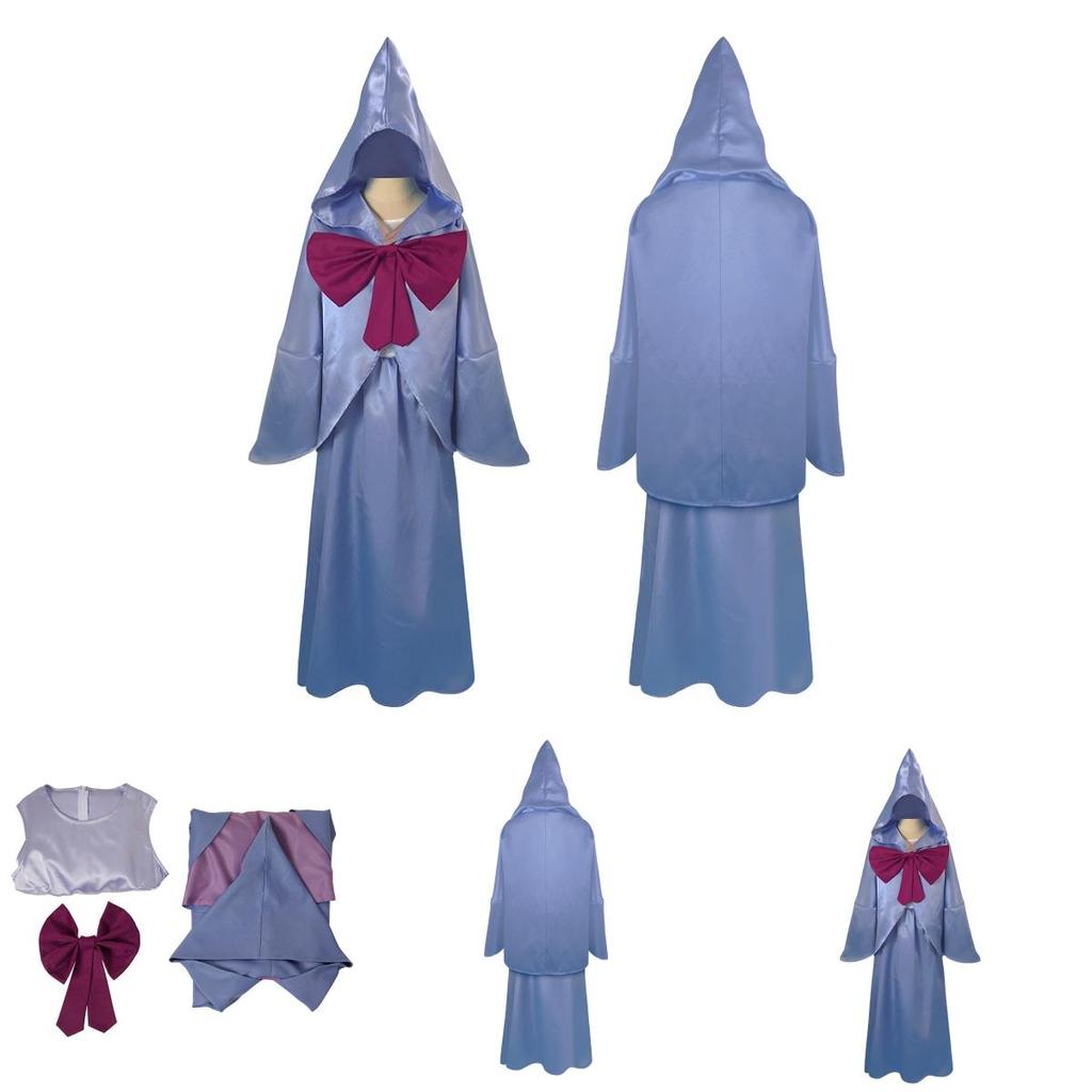 Aschenputtel Cosplay Kostüm für Damen Fee-Paten-inspiriertes Outfit für Halloween und Bühnenauftritte Auf Lager)