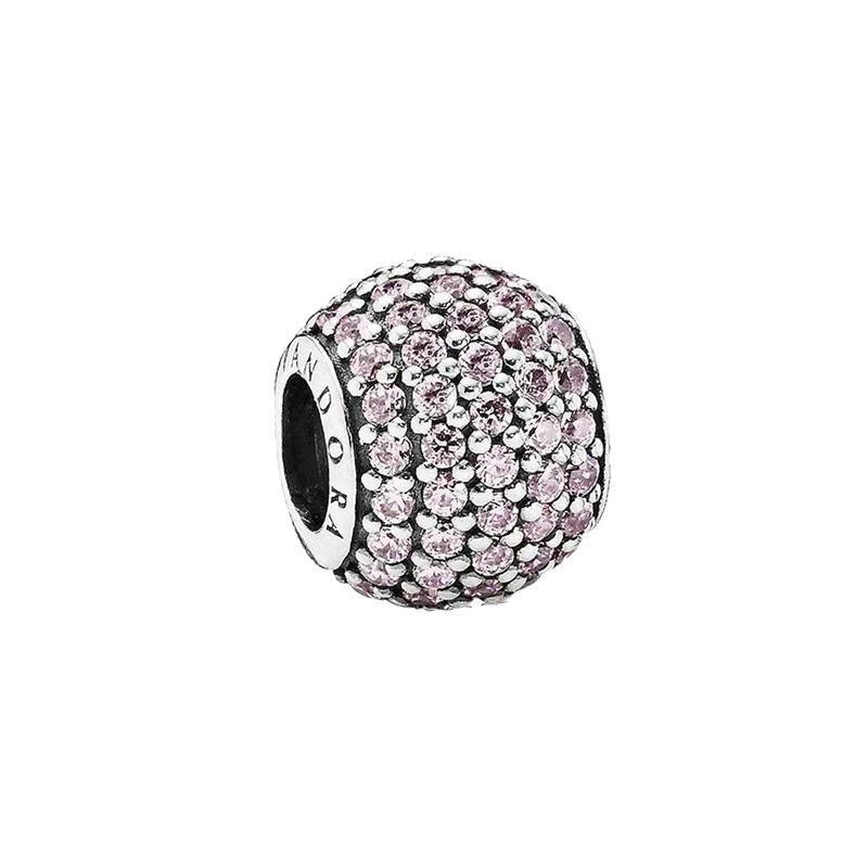 Pandora Pink Zircon Gypsophila Pendant Men and Women Same Style Couple Style Pink 791051PCZ