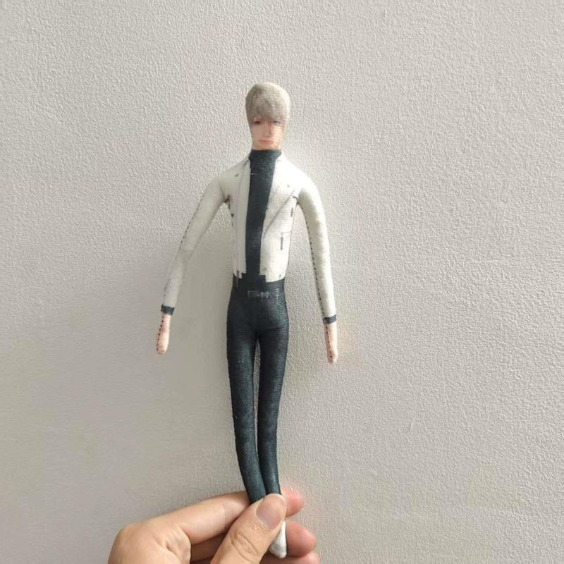 Costume Play Figure Love And Deepspace Lemurian Sea God Wire Skeleton Figure Slender Twistable Animation Design Plush-Filled Figures Present