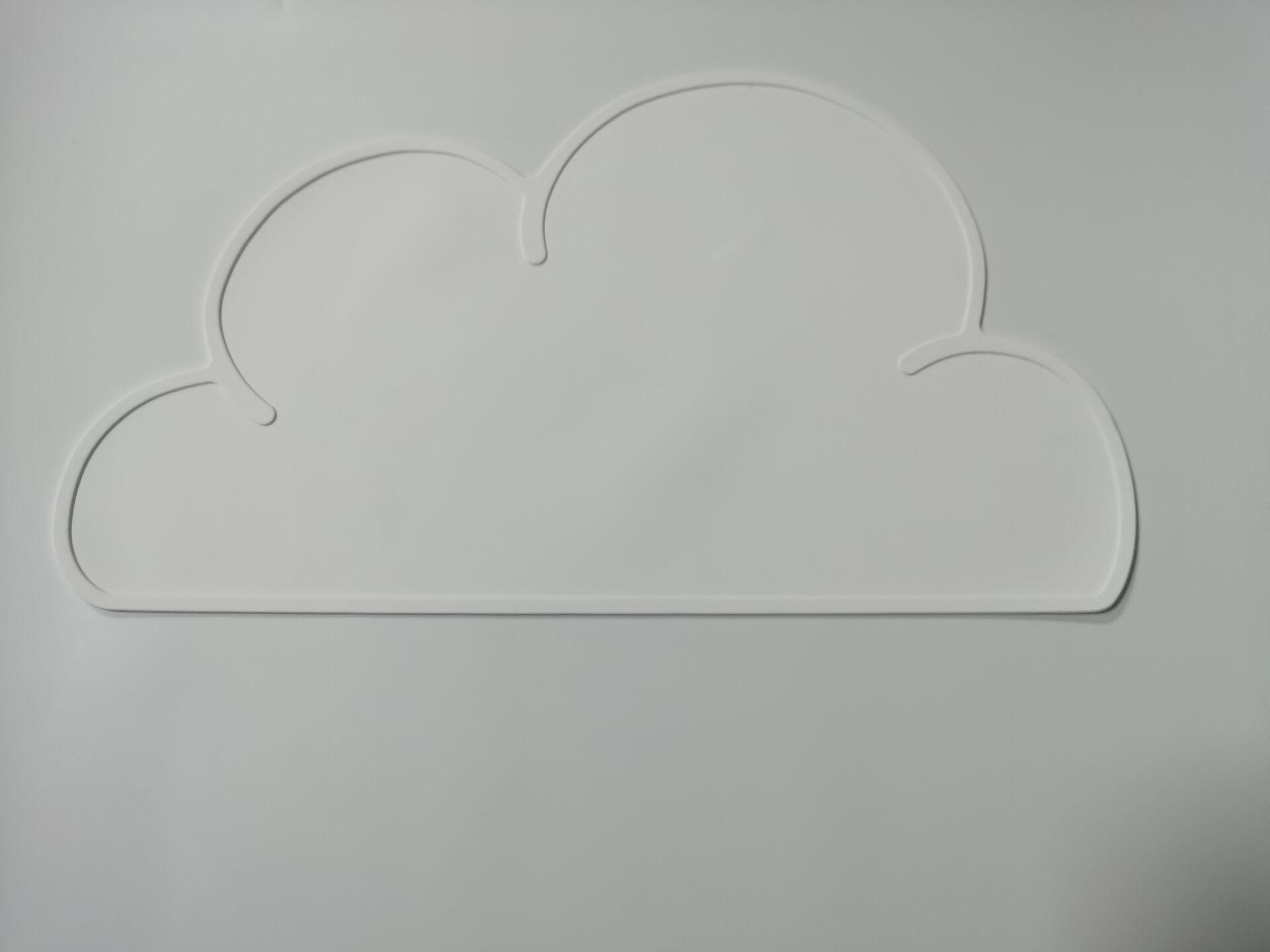 

Нескользящие силиконовые подставки под корм для домашних животных - оригинальные коврики против проливания Cloud Shape белый