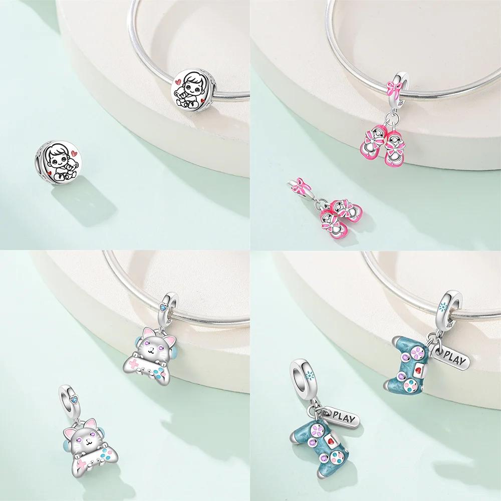 Charms Plataoriginales Dopamine Girl Beads For Charms Copper Bracelet Beads Jewellery Making Women'S Gift