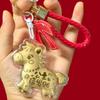 New Horse Keychain Bow Zodiac Key Ring Backpack Pendant New Year Pendant  Car Keychain