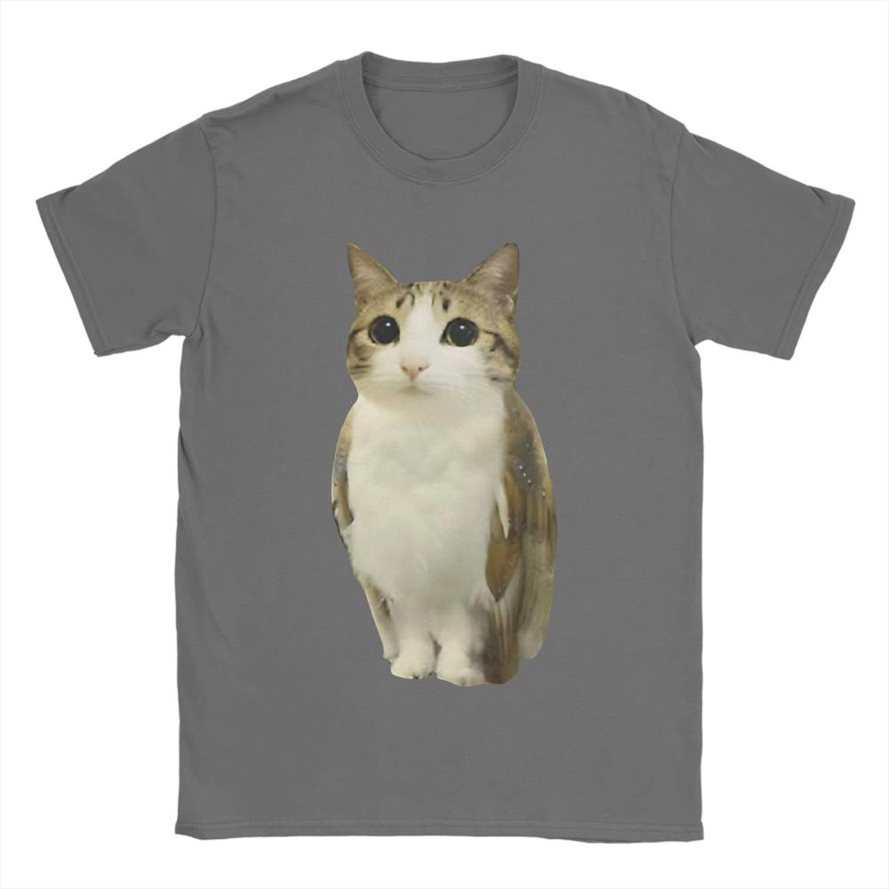 Men's and Women's Meowl Cat Owl Funny Printed T-Shirt Cotton Fashion T-Shirt Top Clothing